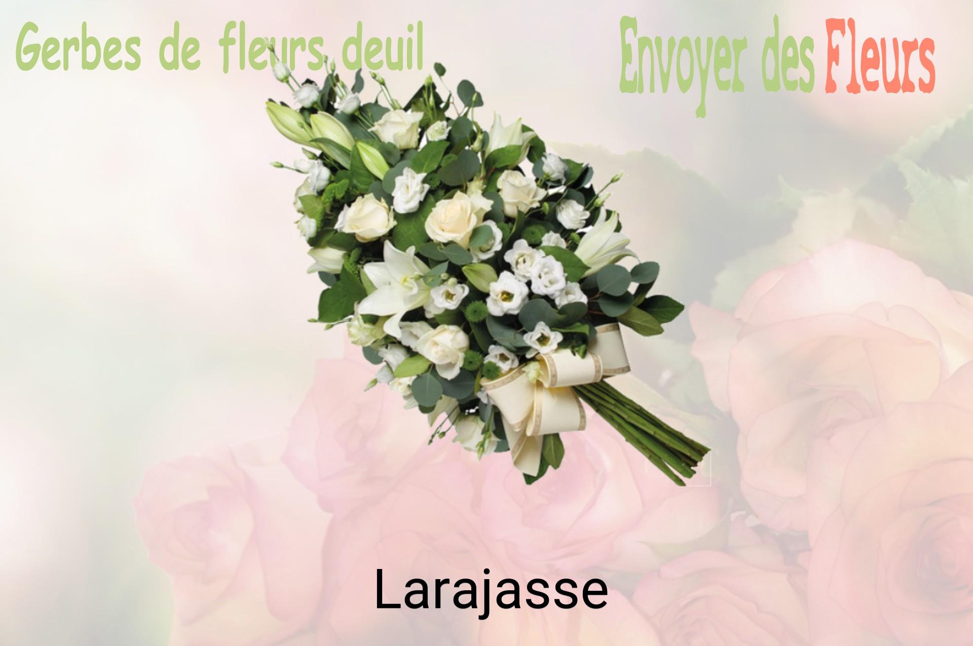 Gerbe de fleurs de deuil livrée à Larajasse
